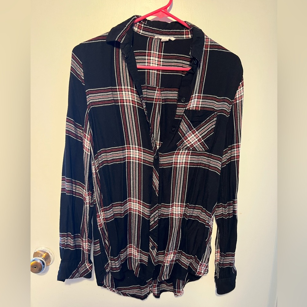 Black Plaid Shirt